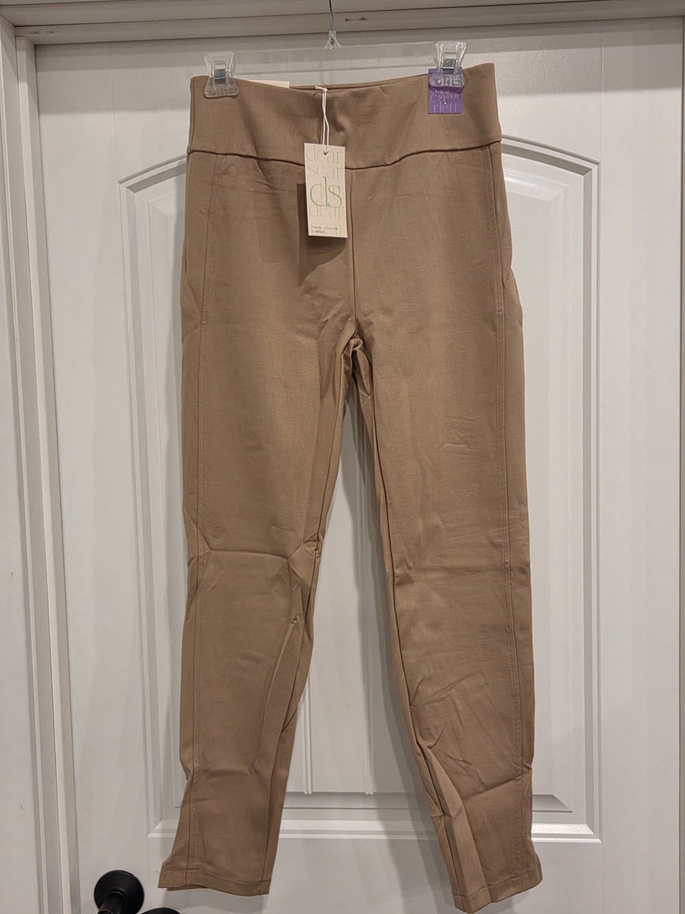 Stretch Pull-On Ankle Pants in Camel